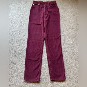 HP 🎉 Vintage Levi’s berry high waist cords size 7 approx